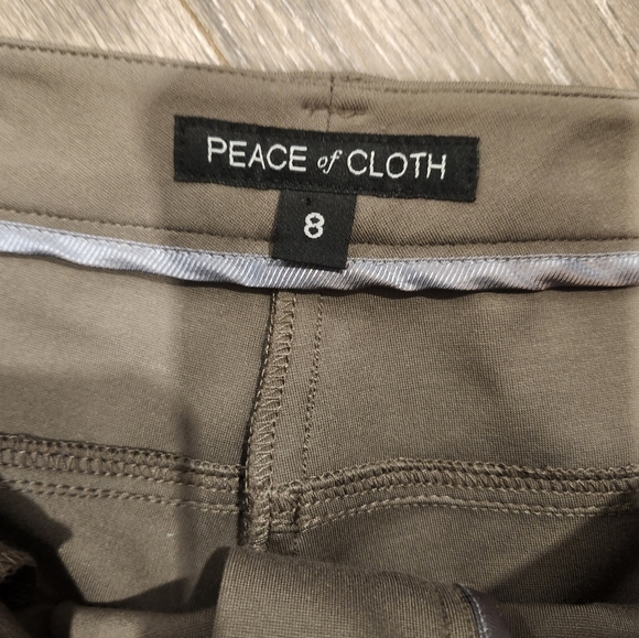 Peace of Cloth Womens Piped Cigarette Pants Size 8 In Mushroom Tan NWOT - Picture 4 of 10